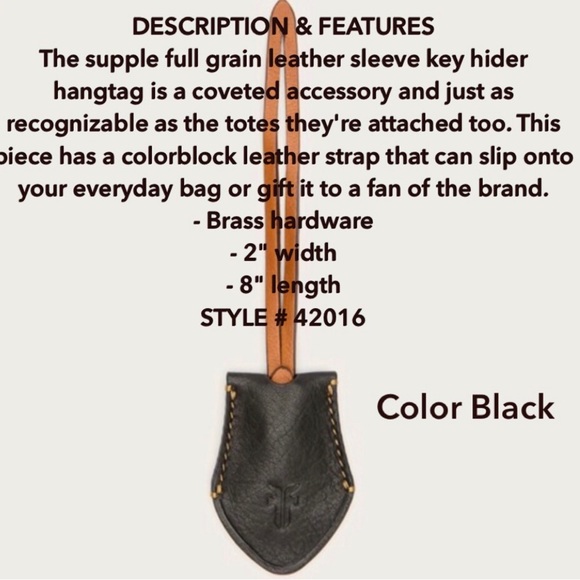 ๐ฅHTF! Frye Black Leather Sleeve Key Hider Bag Charm Fob ๐ฅณ๐ - Picture 4 of 7